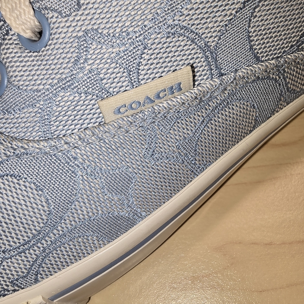 COACH C2705 Citysole Skate Sneakers Light Blue & Beige Womens Size 9B - Picture 3 of 12